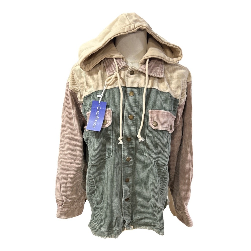 ChouYatou Corduroy Women's Jacket button m medium